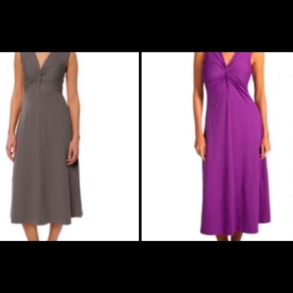 Patagonia Dress Bundle Bandha Front Twist Knot XS Gray Fuchsia